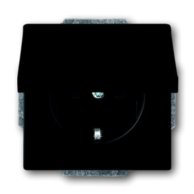 2CKA002018A1495 Розетка SCHUKO 16А 250В с крышкой, серия Future/Axcent/Carat/Династия, цвет чёрный бархат