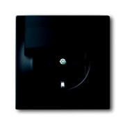 2CKA002018A1496 Розетка SCHUKO 16А 250В с крышкой, серия impuls, цвет чёрный бархат