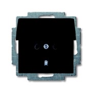 2CKA002111A0655 Розетка SCHUKO 16А 250В с защитными шторками, с крышкой, серия basic55, цвет chateau-черный