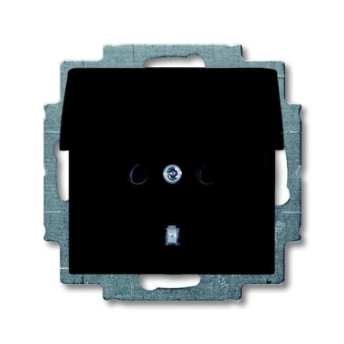 2CKA002111A0655 Розетка SCHUKO 16А 250В с защитными шторками, с крышкой, серия basic55, цвет chateau-черный 2CKA002111A0655 Розетка SCHUKO 16А 250В с защитными шторками, с крышкой, серия basic55, цвет chateau-черный