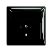 2CKA002018A1502 Розетка SCHUKO 16А 250В, IP44, в сборе, серия Basic 55, цвет château-black