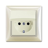 2CKA002018A1503 Розетка SCHUKO 16А 250В, IP44, в сборе, серия Basic 55, цвет chalet-white