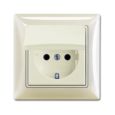 2CKA002018A1503 Розетка SCHUKO 16А 250В, IP44, в сборе, серия Basic 55, цвет chalet-white