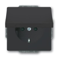 2CKA002018A1517 Розетка SCHUKO 16А 250В с защитными шторками, с крышкой, серия future, цвет антрацит