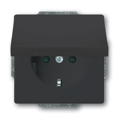 2CKA002018A1517 Розетка SCHUKO 16А 250В с защитными шторками, с крышкой, серия future, цвет антрацит