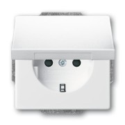 2CKA002018A1520 Розетка SCHUKO 16А 250В с защитными шторками, с крышкой, серия future, цвет альпийский белый
