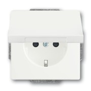 2CKA002018A1522 Розетка SCHUKO 16А 250В с защитными шторками, с крышкой, серия future, цвет белый бархат