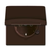 2CKA002064A0286 Розетка SCHUKO, 16А 250В, с крышкой, уплотнительное кольцо в комплекте, серия Allwetter44, IP44, цвет коричневый