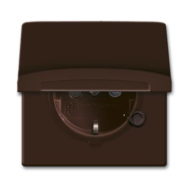 2CKA002064A0291 Розетка SCHUKO, 16А 250В, с крышкой, с защитными шторками, уплотнительное кольцо в комплекте, серия Allwetter44, IP44, цвет коричневый