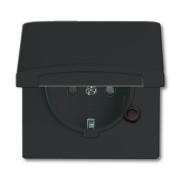 2CKA002064A0295 Розетка SCHUKO, 16А 250В, с крышкой, с защитными шторками, уплотнительное кольцо в комплекте, серия Allwetter44, IP44, цвет черный/антрацит