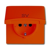 2CKA002064A0297 Розетка SCHUKO, 16А 250В, с крышкой, с защитными шторками, уплотнительное кольцо в комплекте, с маркировкой SV, серия Allwetter44, IP44, цвет оранжевый