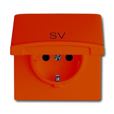 2CKA002064A0297 Розетка SCHUKO, 16А 250В, с крышкой, с защитными шторками, уплотнительное кольцо в комплекте, с маркировкой SV, серия Allwetter44, IP44, цвет оранжевый