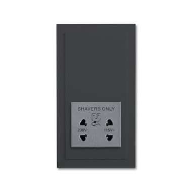 2CKA002130A0297 Розетка для электробритвы, 220/115 В, 20 ВА, серия solo/future, цвет антрацит
