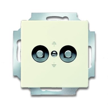 2CKA002495A0085 Розетка двойная для выравнивания потенциалов, серия Future/Axcent/Carat/Династия, цвет слоновая кость