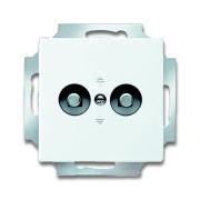 2CKA002495A0086 Розетка двойная для выравнивания потенциалов, серия Future/Axcent/Carat/Династия, цвет альпийский белый