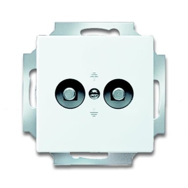 2CKA002495A0086 Розетка двойная для выравнивания потенциалов, серия Future/Axcent/Carat/Династия, цвет альпийский белый