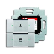 2CKA006116A0197 6126/01-83-500 Сенсор 2-клавишный с коплером в комплекте, серебристый алюминий