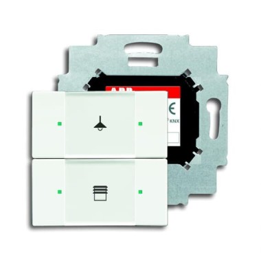 2CKA006116A0204 6126/01-884-500 Сенсор 2-клавишный с коплером в комплекте, белый бархат