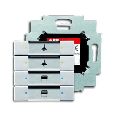 2CKA006117A0223 6127/01-83-500 Сенсор 4-клавишный с коплером в комплекте, серебристый алюминий