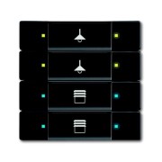 2CKA006117A0243 6127/02-885-500 Сенсор 4/8-клавишный, чёрный бархат