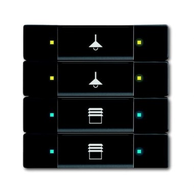 2CKA006117A0243 6127/02-885-500 Сенсор 4/8-клавишный, чёрный бархат