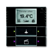 2CKA006134A0331 6128/28-81-500 Терморегулятор KNX с дисплеем и сенсором, 2/4-клавишный, антрацит