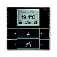 2CKA006134A0331 6128/28-81-500 Терморегулятор KNX с дисплеем и сенсором, 2/4-клавишный, антрацит