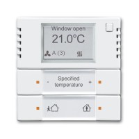 2CKA006134A0334 6128/28-84-500 Терморегулятор KNX с дисплеем и сенсором, 2/4-клавишный, альпийский белый