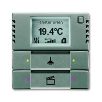 2CKA006134A0336 6128/28-803-500 Терморегулятор KNX с дисплеем и сенсором, 2/4-клавишный, метеор