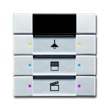 2CKA006135A0158 6129/01-83-500 Сенсор 3/6-клавишный, ИК-приёмник, серебристый алюминий