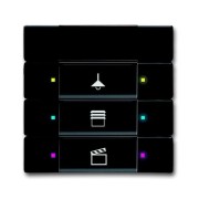 2CKA006135A0166 6129/01-885-500 Сенсор 3/6-клавишный, ИК-приёмник, черный бархат