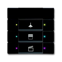 2CKA006135A0166 6129/01-885-500 Сенсор 3/6-клавишный, ИК-приёмник, черный бархат