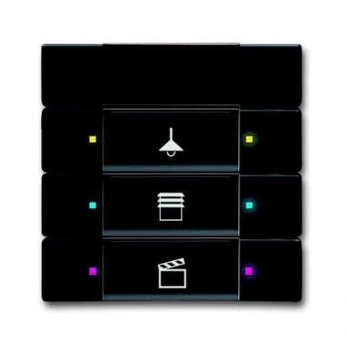 2CKA006135A0166 6129/01-885-500 Сенсор 3/6-клавишный, ИК-приёмник, черный бархат