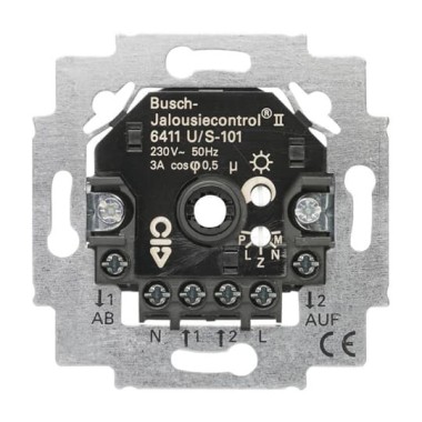 2CKA006410A0380 Механизм электронного выключателя жалюзи Busch-Jalousiecontrol, с возможностью подключения датчиков, 3А при cosφ=0.5