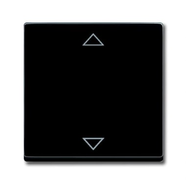 2CKA006430A0386 Клавиша для механизма электронного выключателя Busch-Jalousiecontrol 6411 U-101, 6411 U/S-101, 6418 U, реле 6402 U, серия Future/Axcent/Carat/Династия, цвет черный бархат