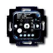 2CKA006512A0302 Механизм светорегулятора Busсh-Dimmer для ламп накаливания и НВ галогенных ламп с индуктивным трансформатором, поворотный, 20-500 Вт/ВA, для скрытой установки