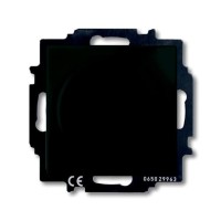 2CKA006515A0846 Механизм светорегулятора Busch-Dimmer с центральной платой (накладкой), 60-400 Вт, серия Basic 55, цвет château-black