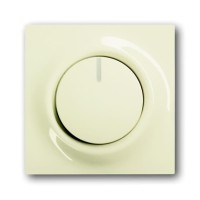 2CKA006599A2916 Плата центральная (накладка) с ручкой и лампой для поворотного светорегулятора, серия impuls, цвет слоновая кость