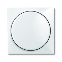 2CKA006599A2929 Плата центральная (накладка) с ручкой и лампой для поворотного светорегулятора, серия Basic 55, цвет слоновая кость