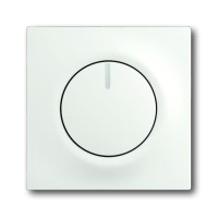 2CKA006599A2970 Плата центральная (накладка) с ручкой и лампой для поворотного светорегулятора, серия impuls, цвет белый бархат