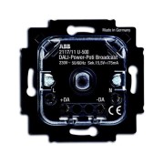 2CKA006599A2988 Механизм светорегулятора Busch-Dimmer, для светильников DALI, поворотный, со встроенным сетевым блоком питания, 75 мА, до 37 рабочих устройств,для скрытой установки