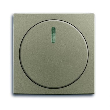 2CKA006599A2990 Плата центральная (накладка) с ручкой и лампой для поворотного светорегулятора, серия Basic 55, цвет шампань