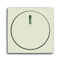 2CKA006599A2992 Плата центральная (накладка) с ручкой и лампой для поворотного светорегулятора, серия Basic 55, цвет chalet-white