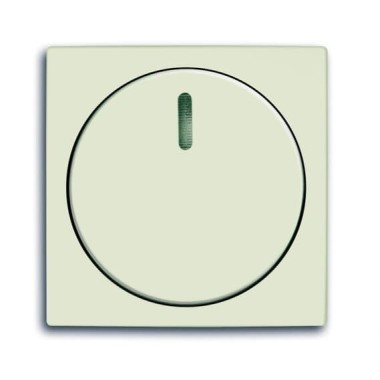 2CKA006599A2992 Плата центральная (накладка) с ручкой и лампой для поворотного светорегулятора, серия Basic 55, цвет chalet-white