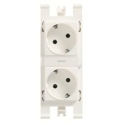 2CLA108800T1001 Блок из 2-х розеток SCHUKO, цвет альпийский белый