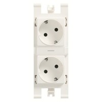 2CLA108800T1001 Блок из 2-х розеток SCHUKO, цвет альпийский белый