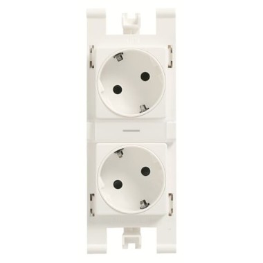 2CLA108800T1001 Блок из 2-х розеток SCHUKO, цвет альпийский белый