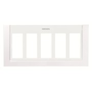 2CLA117500T1101 Панель лицевая для бокса рабочего места открытого/скрытого монтажа на 5 двойных адаптеров с декоративной накладкой, цвет альпийский белый
