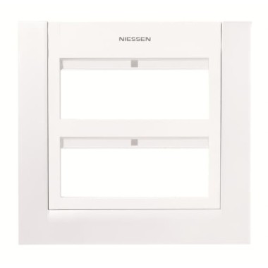 2CLA127200T1101 Панель лицевая для бокса поста централизации открытого/скрытого монтажа на 12 модулей (2 ряда по 6 модулей), цвет белый