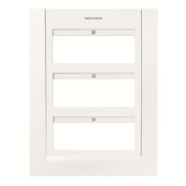 2CLA127300T1101 Панель лицевая для бокса поста централизации открытого/скрытого монтажа на 18 модулей (2 ряда), цвет белый/белый